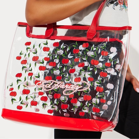 Ed Hardy Cherry Clear Tote 🍒 NWT​ - Picture 2 of 7